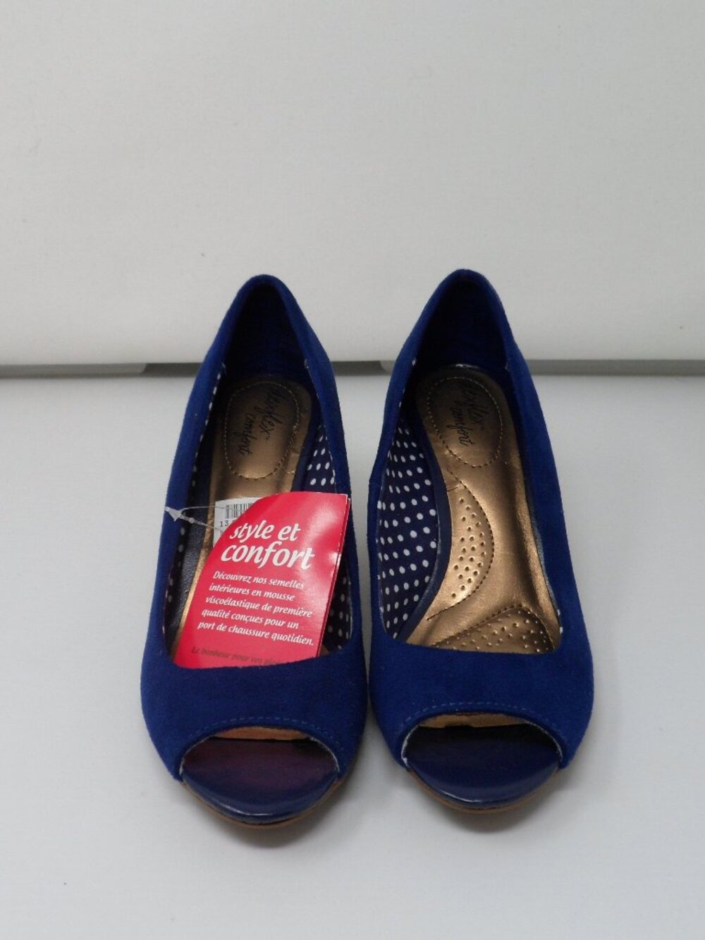 Ladies Dexflex Comfort Wedge Shoes Blue Size 7